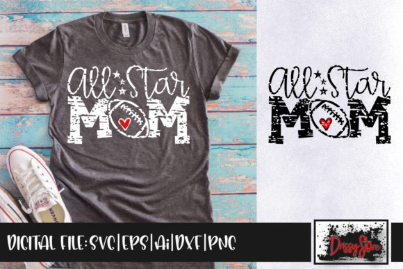 All Star Football Mom Grunge
