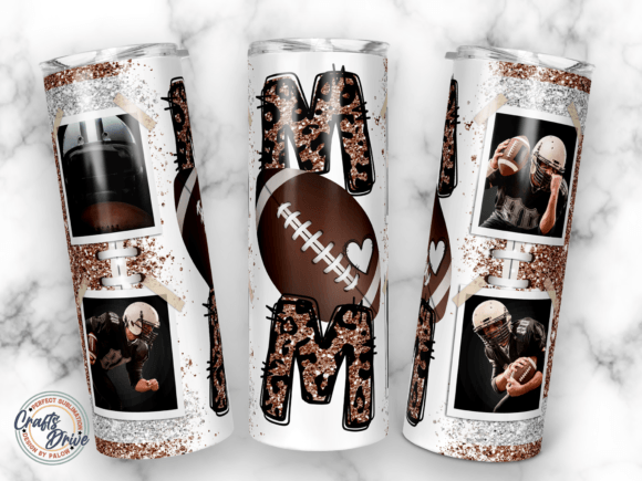 American Football Mom Tumbler 20oz PNG: Graphics for Crafts