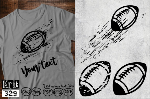 Distressed Grunge Football Graphics for Crafts