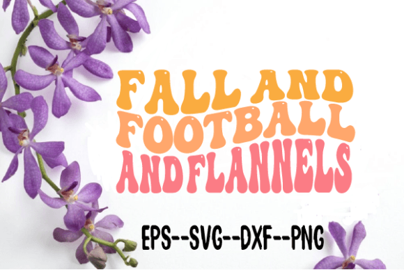 Fall and Football and Flannels Wavy SVG: Graphics for Crafts