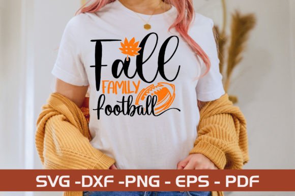 Fall Family Football SVG Design: Graphics for Crafts & Content