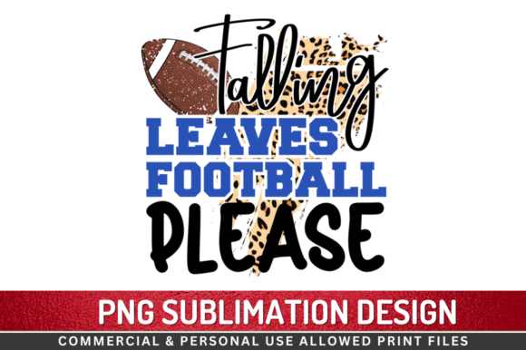 Falling Leaves Football Graphics for Crafts
