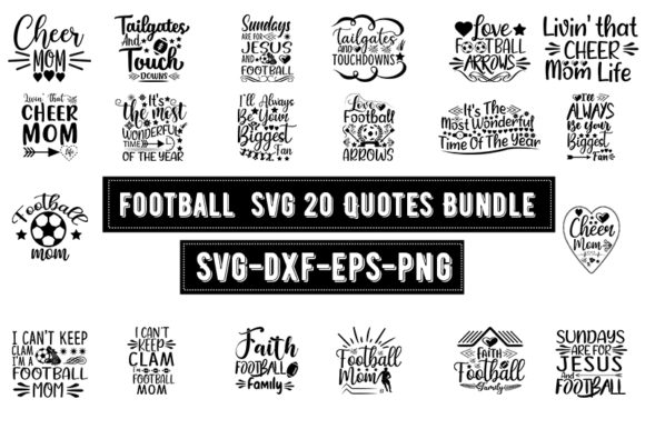 Football 20 Quotes Bundle: Graphics for Crafts