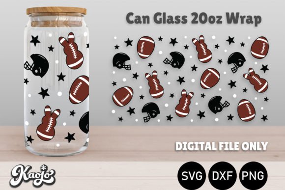 Football Easter 20oz Libbey Can Wrap: Graphics for Crafts
