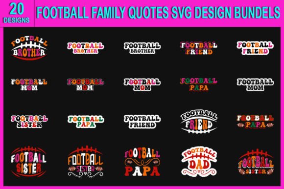 Football Family Quotes SVG Bundle