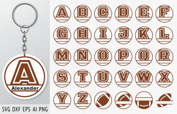 Football Keychain SVG: Graphics for Crafts & Branding