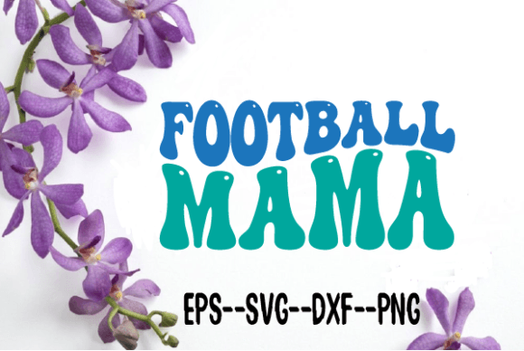 Football Mama Retro Wavy SVG: Graphics for Crafts & Brand Personality