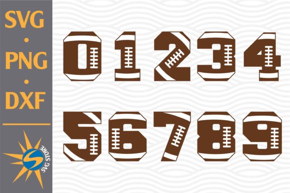 Football Numbers: Graphics for Crafts & Content