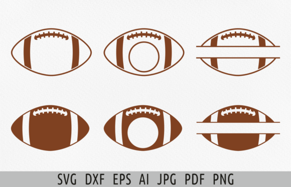 Football SVG Frames Graphics for Crafts