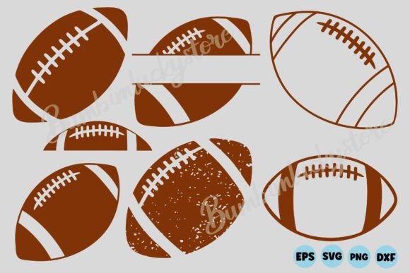 Football SVG & Silhouette Graphics for Crafts