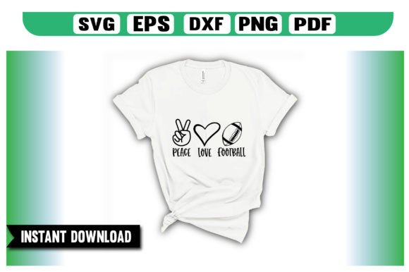 Peace Love Football SVG: Graphics for Crafts & Branding