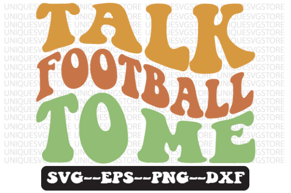 Talk Football to Me Retro SVG Design: Graphics for Crafts
